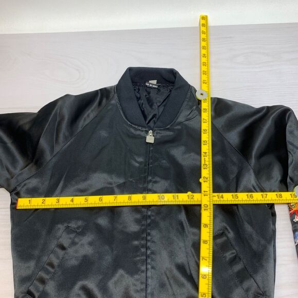 Vintage Korea Souvenir Embroidered Satin Bomber Jacket Military Style Size 13/14 - Picture 8 of 13